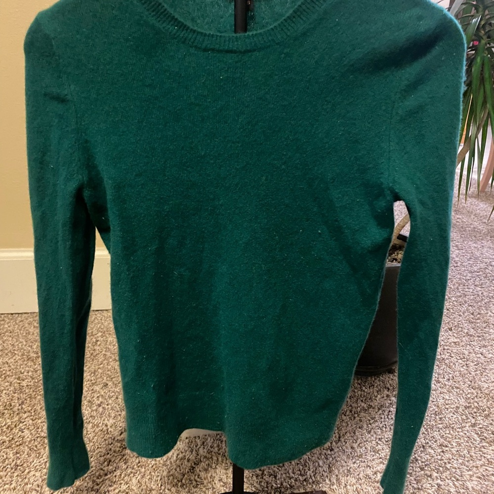 Quince Teal Crew Neck Sweater